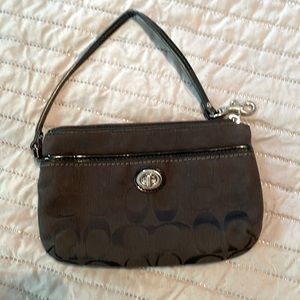 Black coach wristlet